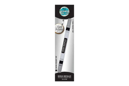 Silver Edible Metallic Double Ended Pen - Iconic Cake Art