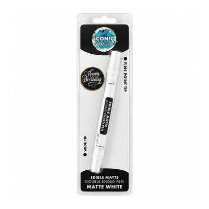 White Edible Matte Double Ended Pen - Iconic Cake Art