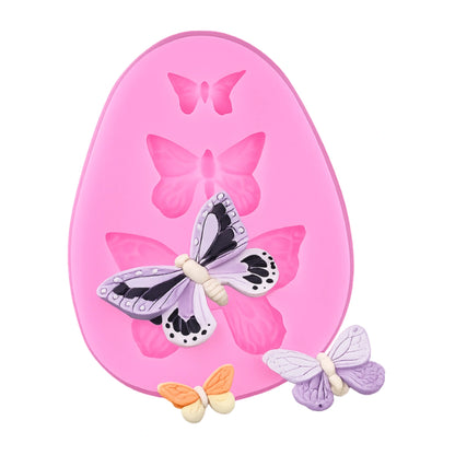 Three Size Butterflies Silicone Mould