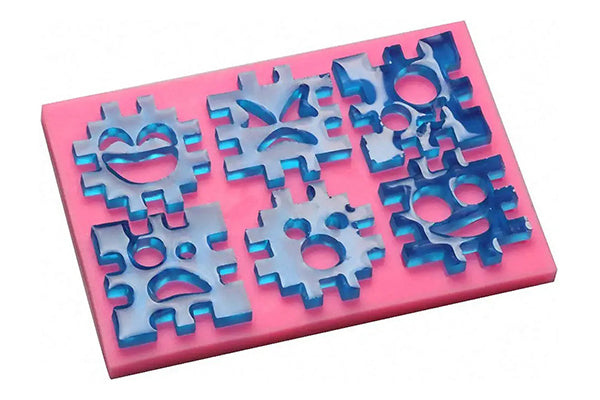 Cartoon Smiley Bricks - Iconic Cake Art