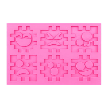 Cartoon Smiley Bricks Silicone Mould