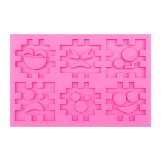 Cartoon Smiley Bricks Silicone Mould