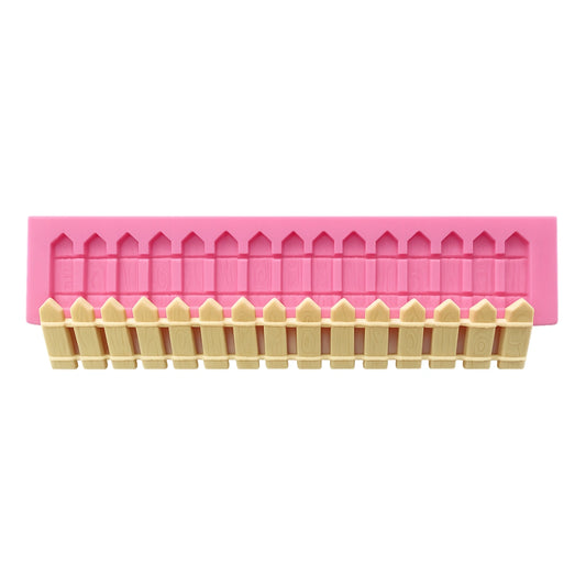 Tree Log Side Fence Designs Silicone Mold
