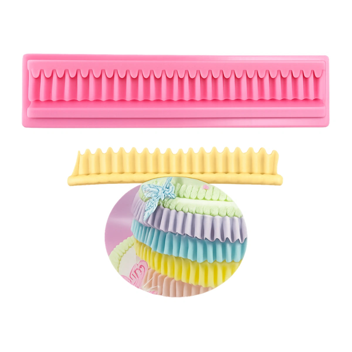 Ruffle Border Mold - Silicone Mould