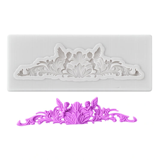 Angel Flourish Silicone Mould - Scroll Mold