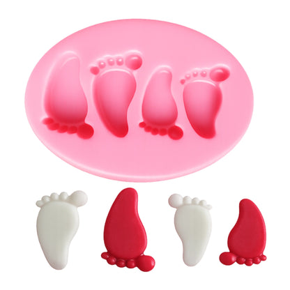 Feet Silicone Mould - Sugarcraft Pink Silicone Mould