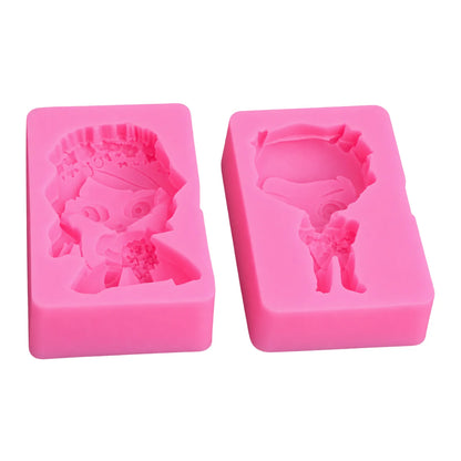 Bride And Groom Silicone Mould - Animated