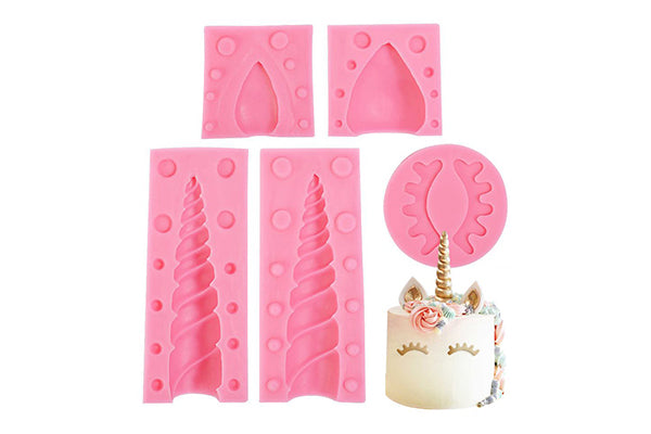 Unicorn Features Silicone Mould (5 Pack) - Iconic Cake Art