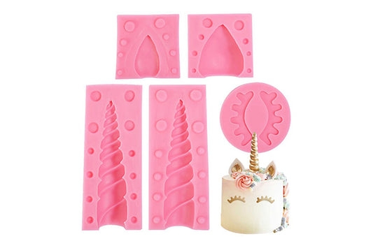 Unicorn Features Silicone Mould (5 Pack) - Iconic Cake Art