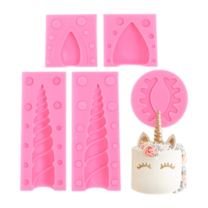 Unicorn Features Silicone Mold - 5 Pieces