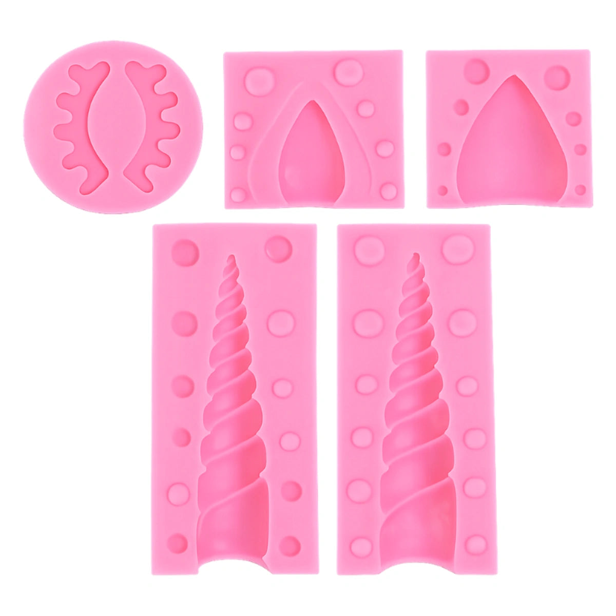 Unicorn Features Silicone Mold - 5 Pieces