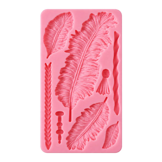 Fancy Feather Mould - Silicone