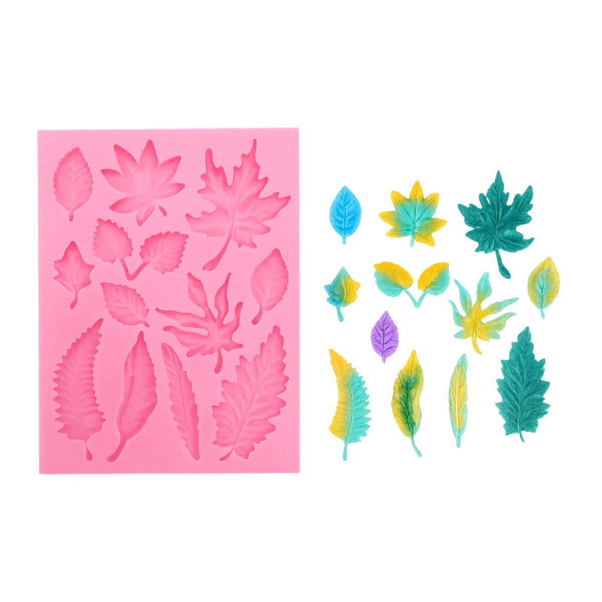 12 Leaves Silicone Mould Iconic Cake Art