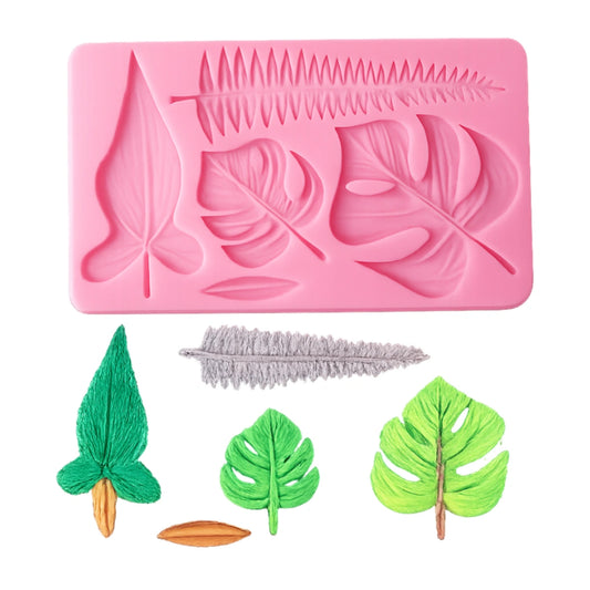 Palm Pines Leaves Silicone Mould Iconic Cake Art