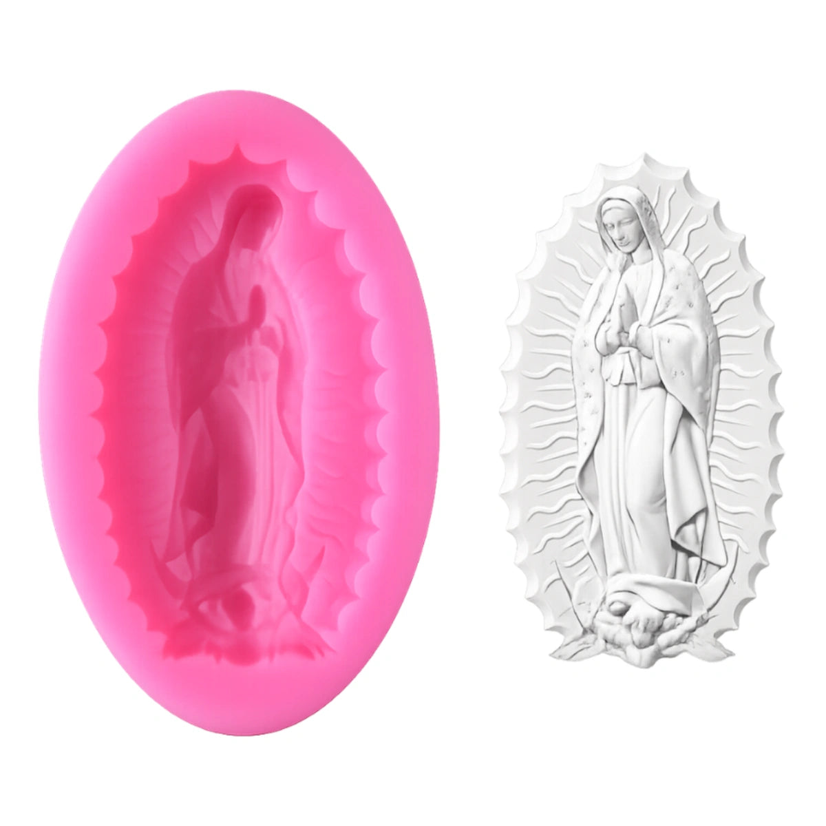 Virgin Mary Silicone Mould 50mm Iconic Cake Art