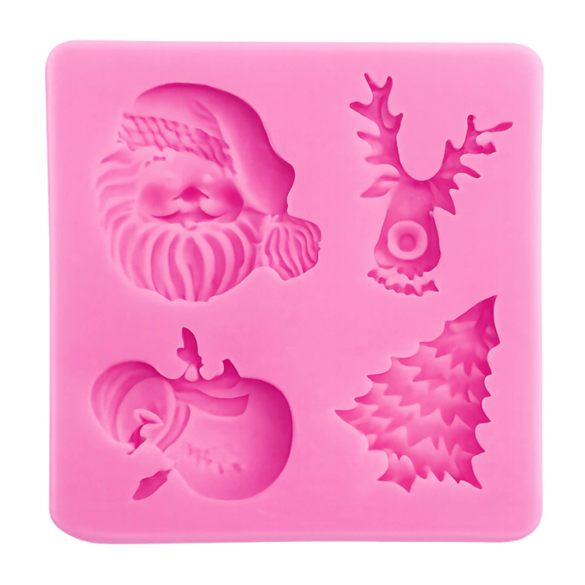 Christmas Themes Santa Reindeer Tree Snowman Silicone Mold