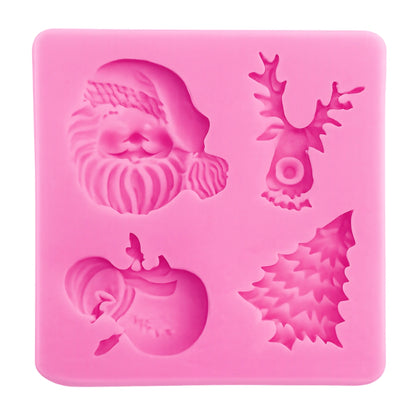 Christmas Themes Santa Reindeer Tree Snowman Silicone Mold