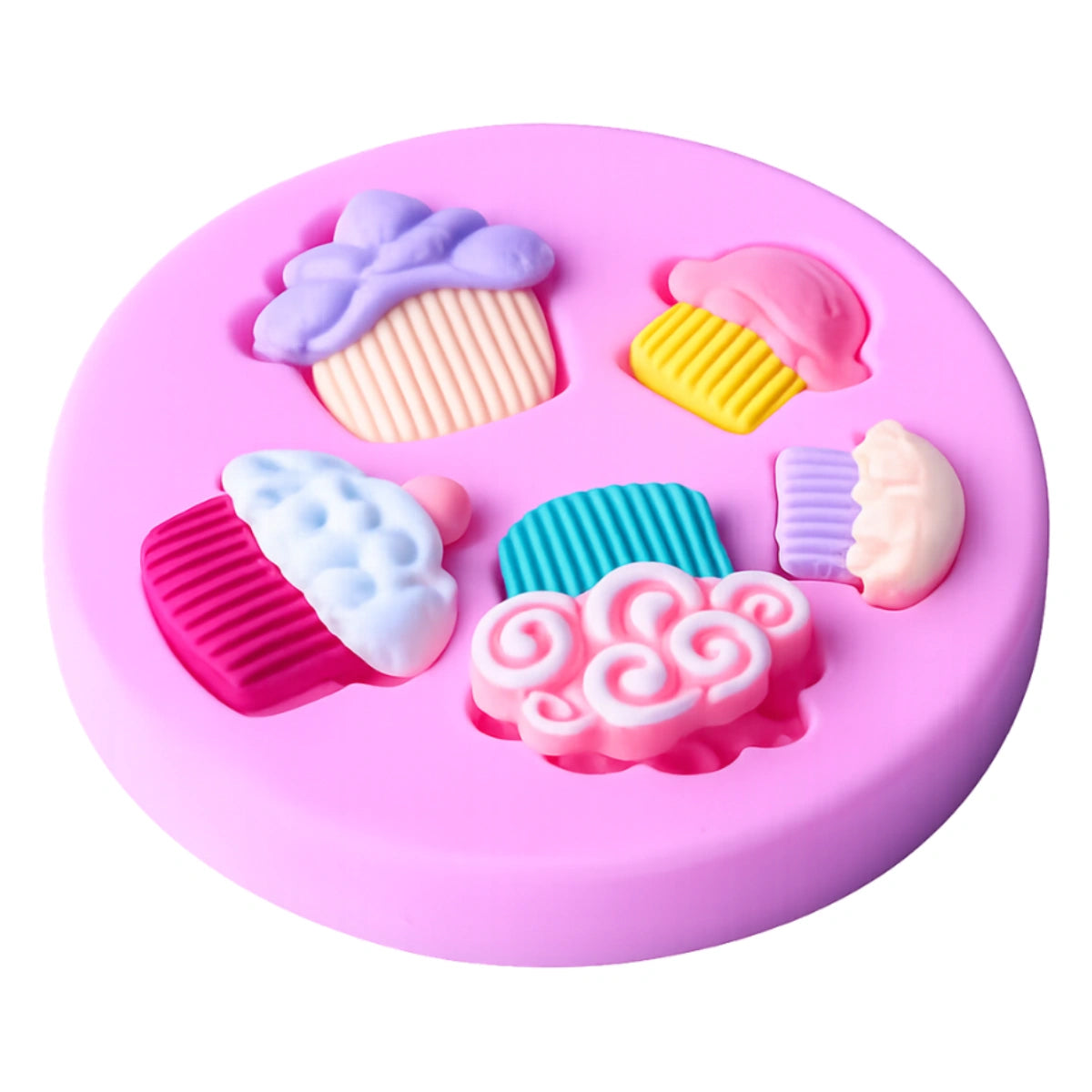 Cupcakes/Icecream -Sugarcraft Pink Silicone Mould: Single