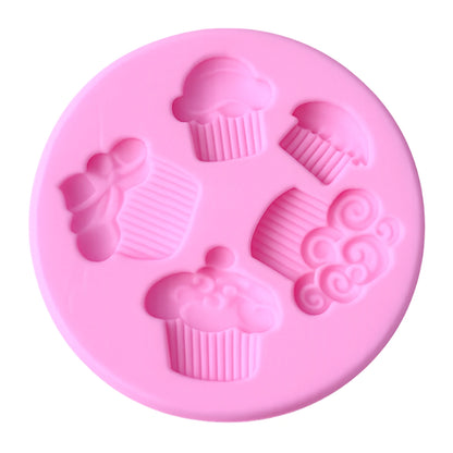 Cupcakes/Icecream -Sugarcraft Pink Silicone Mould: Single