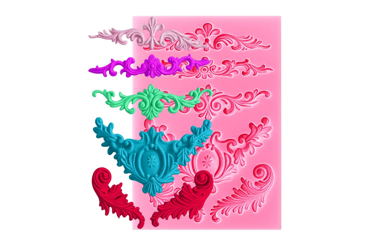Lacey - 6 Type Scrolls-Silicone Mould - Iconic Cake Art