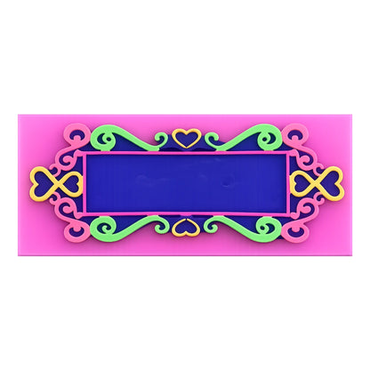 Rectangle Heart Plaque Mold