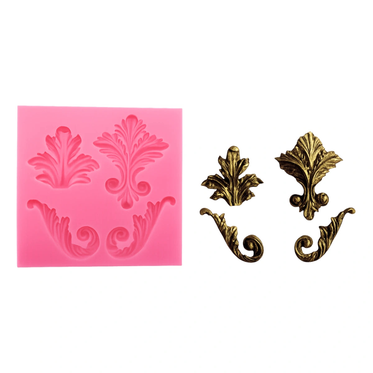 4 Fleur De Lis Silicone Mould - Fondant Mold