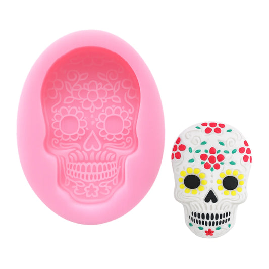 Sugar Skull Silicone Mould - Halloween Mold