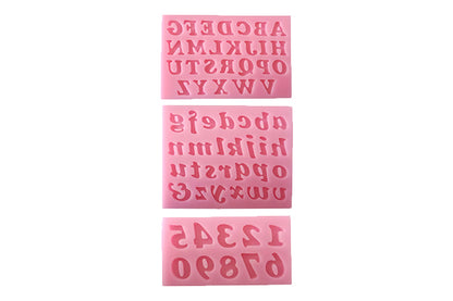 Upper and Lowercase Letters and Numbers Mould - Silicone - Iconic Cake Art