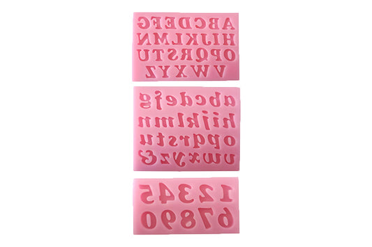 Upper and Lowercase Letters and Numbers Mould - Silicone - Iconic Cake Art