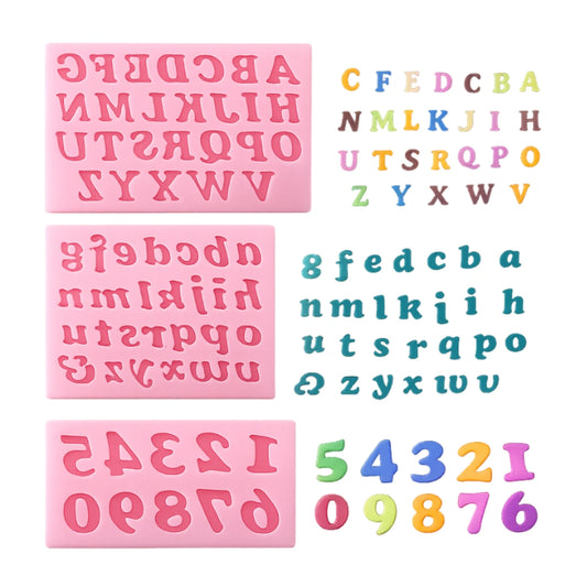 Upper And Lowercase Letters And Numbers Mold - Silicone Mould