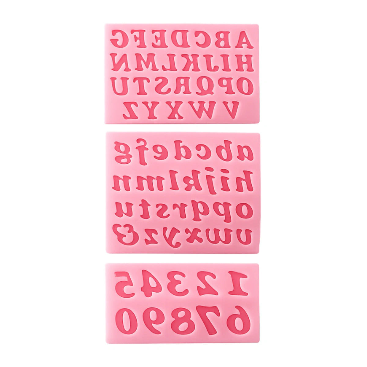 Upper And Lowercase Letters And Numbers Mold - Silicone Mould
