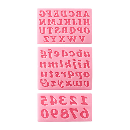 Upper And Lowercase Letters And Numbers Mold - Silicone Mould