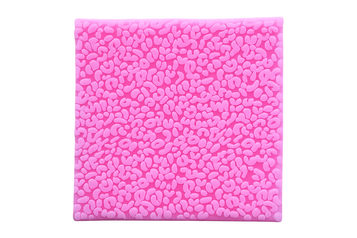 Texture Embossed Mat Silicone Mould - Cheetah Print Animal Skin