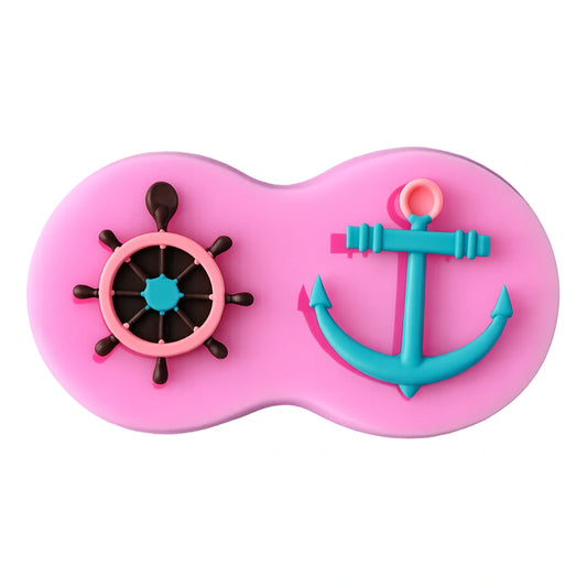 Anchor & Wheel - Silicone Fondant Gumpaste Mould - Mold - 1 Pc
