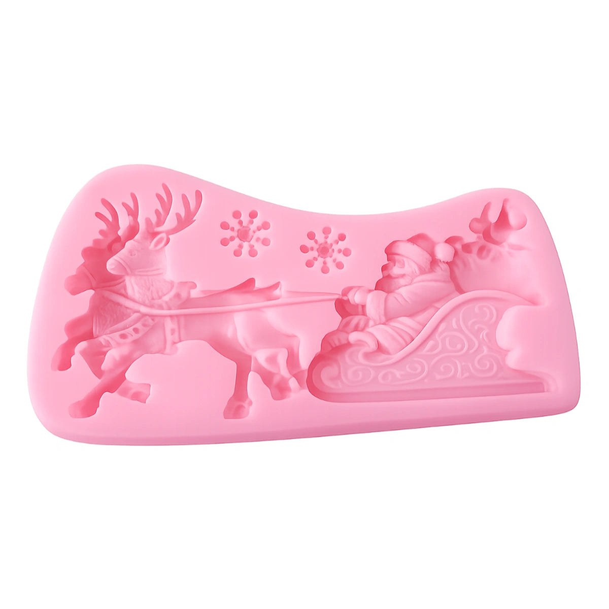 Santa Sleigh Mold - Silicone Mould - Reindeer