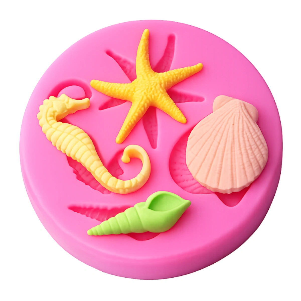 Sea Life & Sea Shell -Sugarcraft Pink Silicone Mould