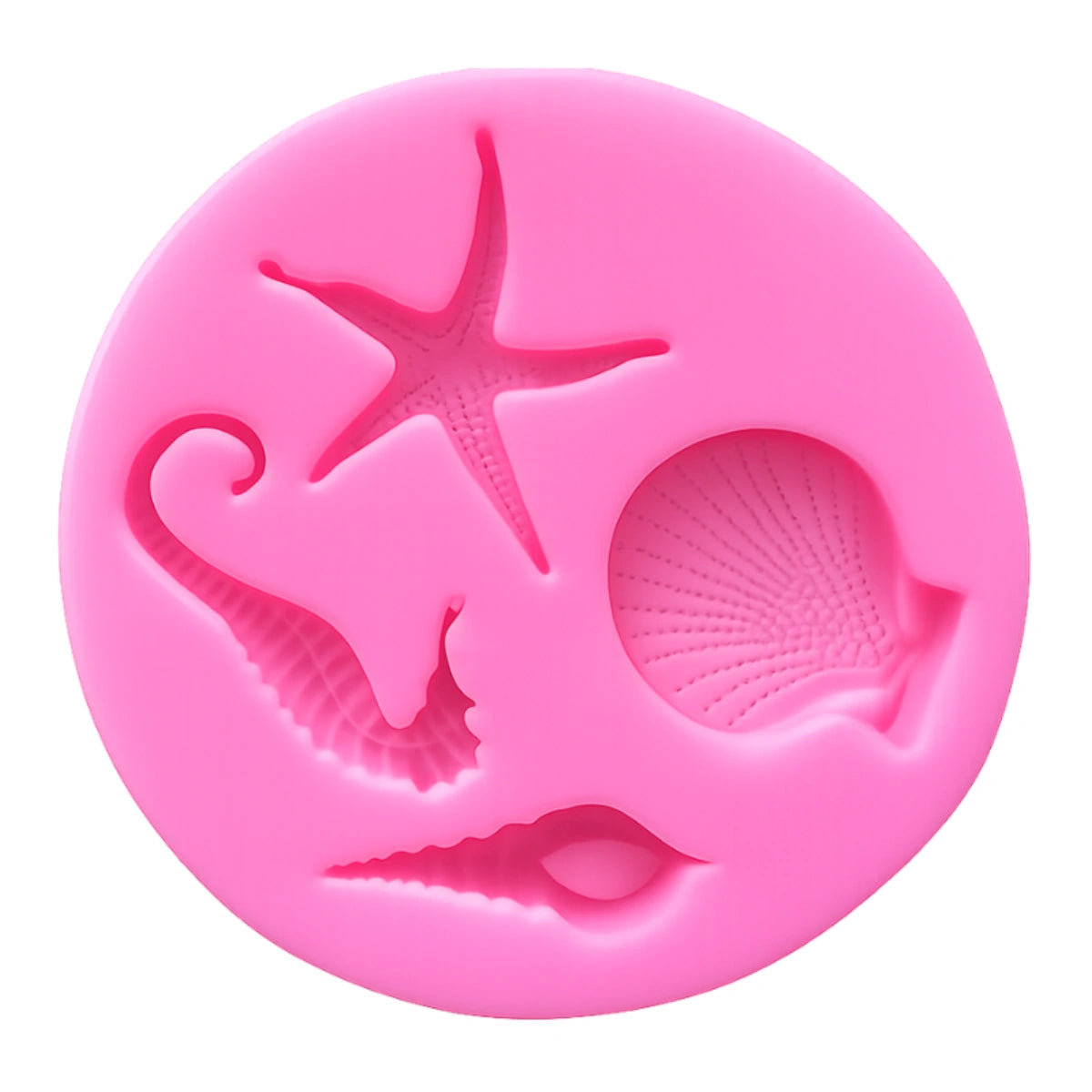 Sea Life & Sea Shell -Sugarcraft Pink Silicone Mould