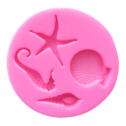 Sea Life & Sea Shell -Sugarcraft Pink Silicone Mould