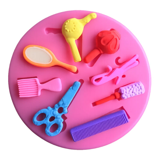 Hair Dressing Accessories - Sugarcraft Pink Silicone Mould