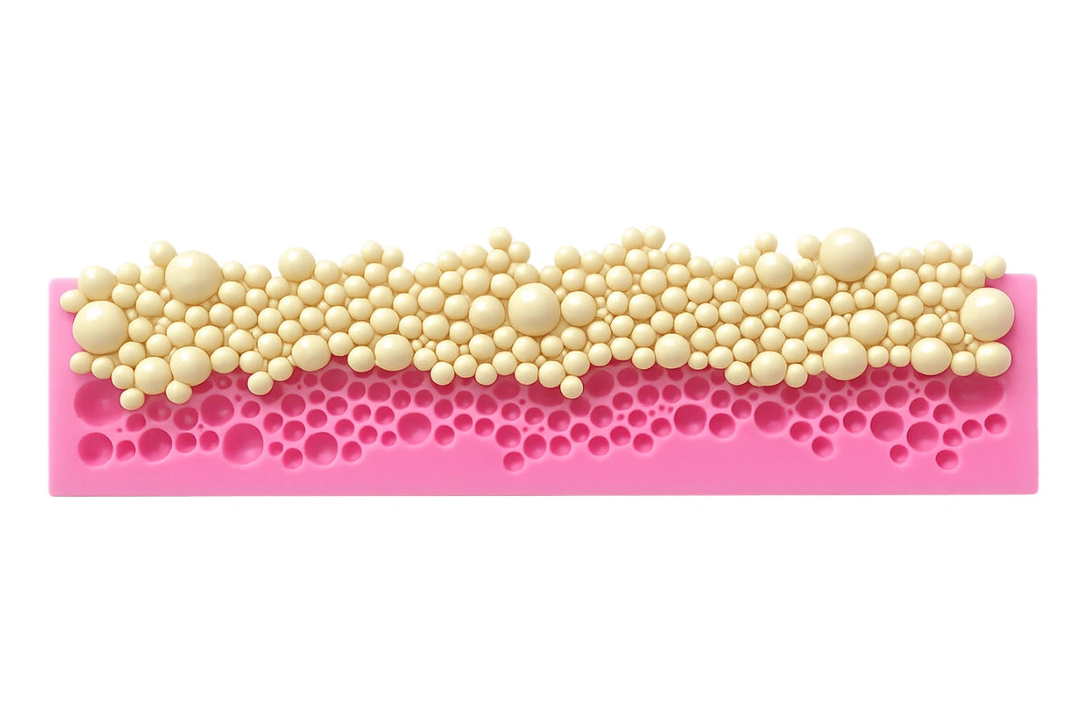 Thick Beads Pearl Border Silicone Mould - Iconic Cake Art