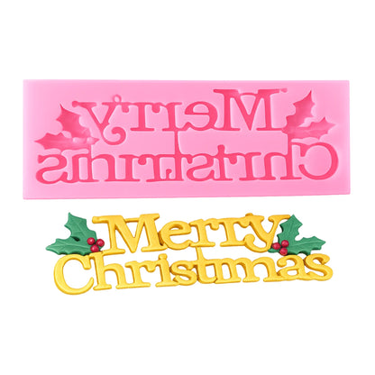 Merry Christmas Mold - Silicone Mould