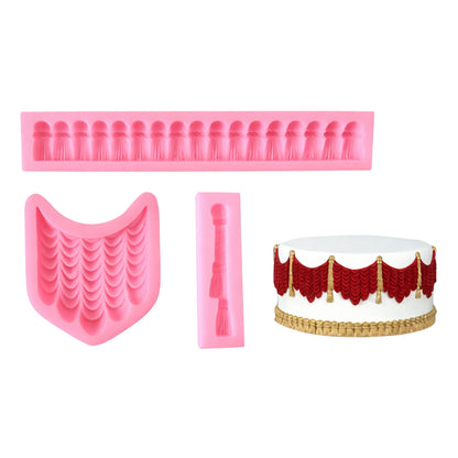 Scallops Side Designs - Curtain Border - Silicone Mold