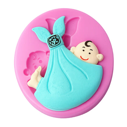 Swaddling Baby -Sugarcraft Pink Silicone Mould