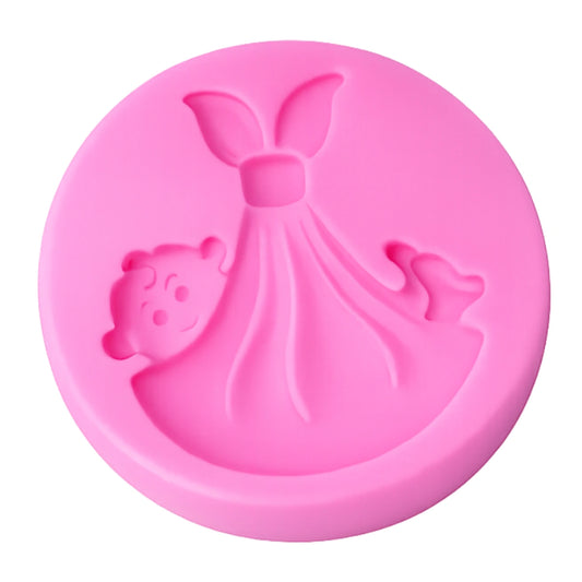 Swaddling Baby -Sugarcraft Pink Silicone Mould
