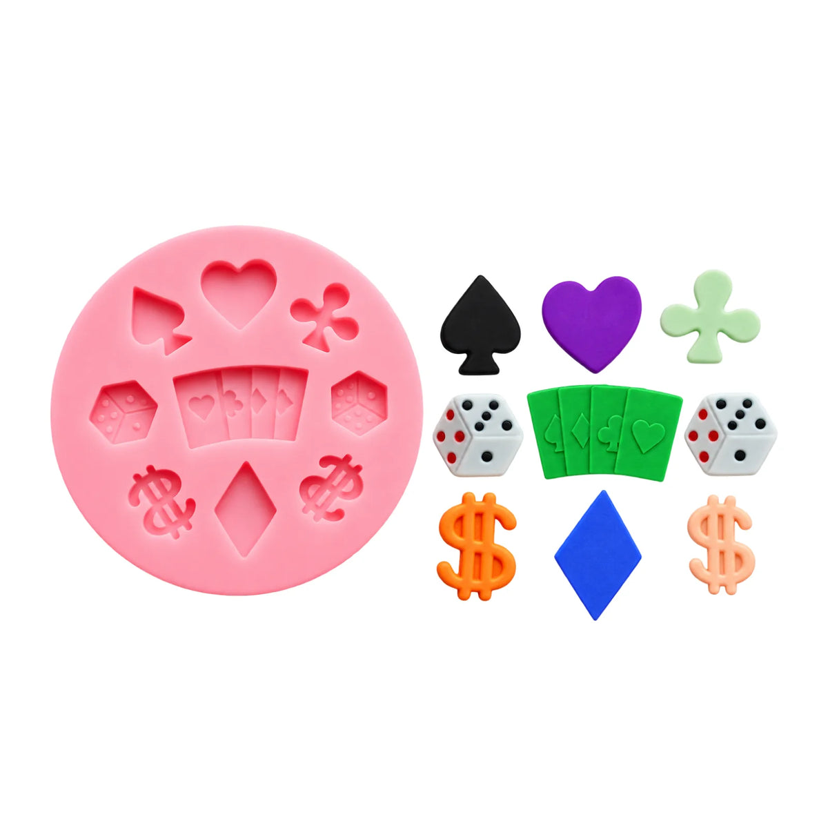 Poker Silicone Mold - Poker Set Mould
