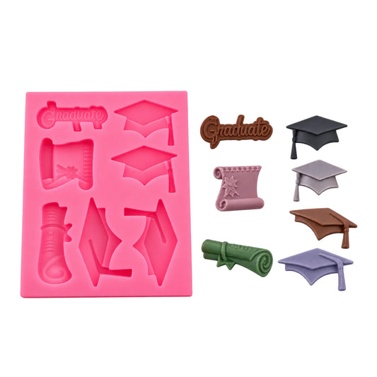 Graduation Icons Mold - Silicone Mould