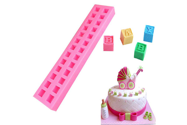 Alphabet Blocks Silicone Mould - Iconic Cake Art