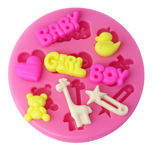 Boy,Girl,Baby - Silicone Mould