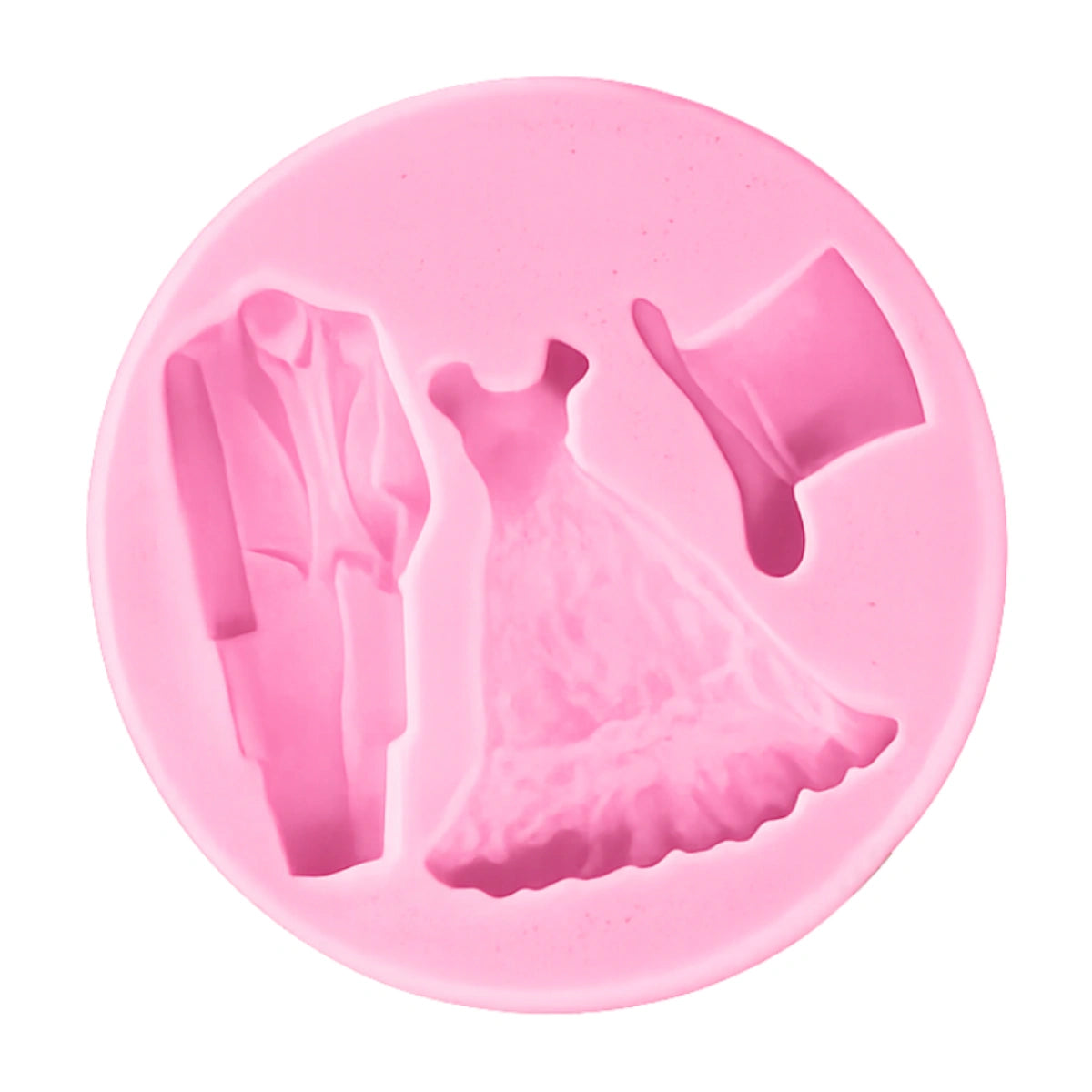 Bride Groom Dress Set - Pink Silicone Mould