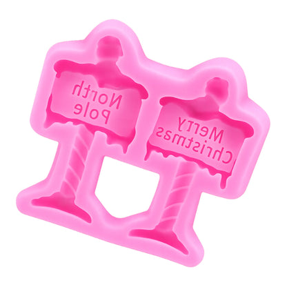 Merry Christmas And North Pole Silicone Mould